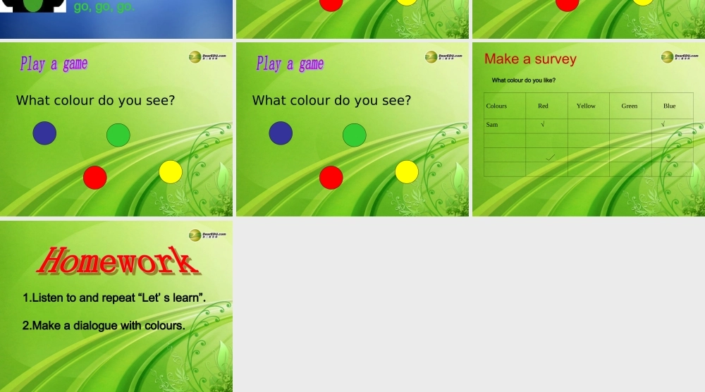 三年级英语上册 Unit2 Colours第二课时课件 人教PEP（标准版）