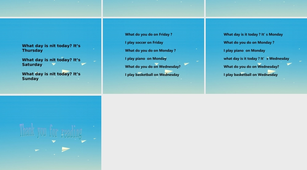 三年级英语下册 Lesson H What day is today课件3 川教版（三起）-川教版小学三年级下册英语课件