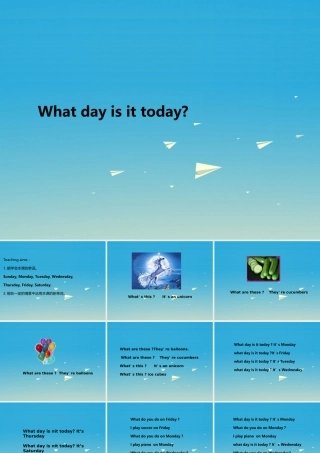 三年级英语下册 Lesson H What day is today课件3 川教版（三起）-川教版小学三年级下册英语课件