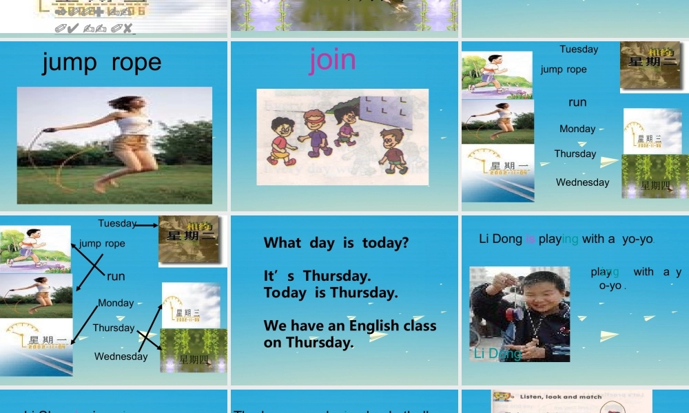 三年级英语下册 Lesson H What day is today课件4 川教版（三起）-川教版小学三年级下册英语课件