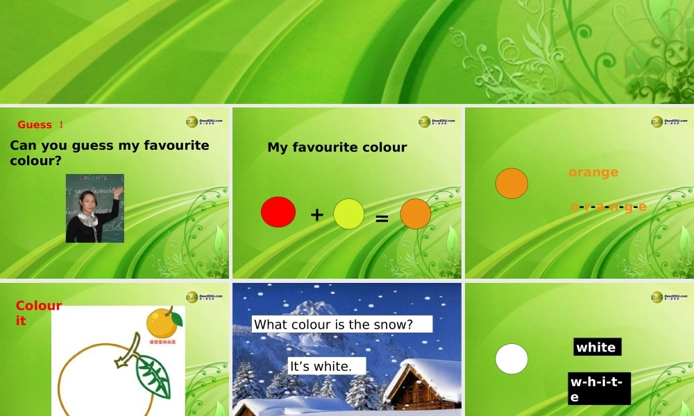 三年级英语上册 Unit2 Colours第五课时课件 人教PEP（标准版）