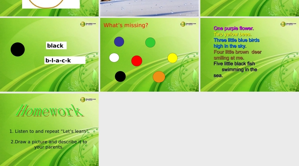 三年级英语上册 Unit2 Colours第五课时课件 人教PEP（标准版）