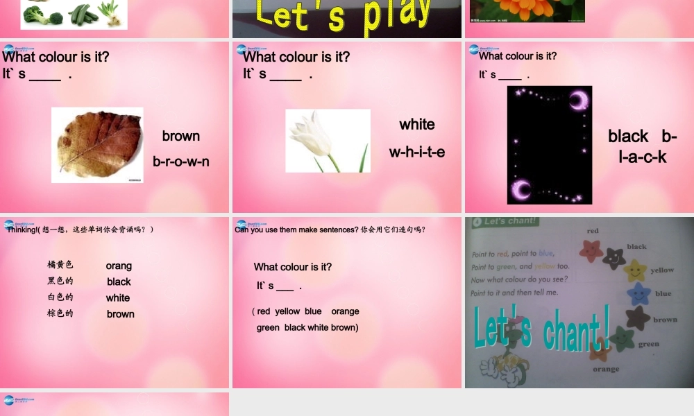 三年级英语上册 Unit2 Friends and Colours Lesson 11 Orange, Brown, White, Blac课件 冀教版（三起）-冀教版小学三年级上册英语课件