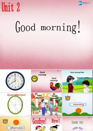 三年级英语上册 Unit2 Good morning课件1 （新版）湘少版