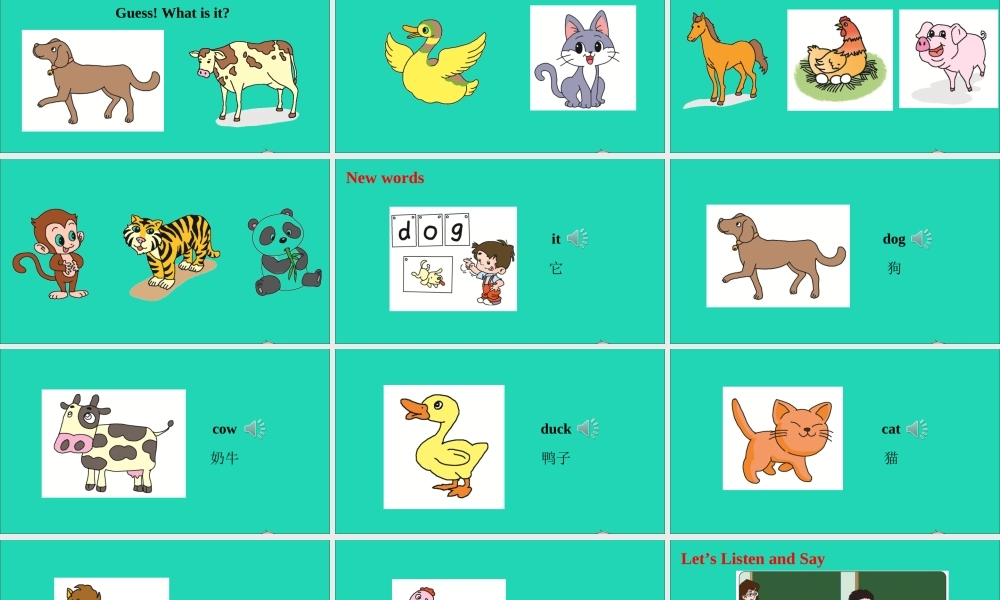 三年级英语上册 Unit 7 it's a dog课件+素材 湘少版