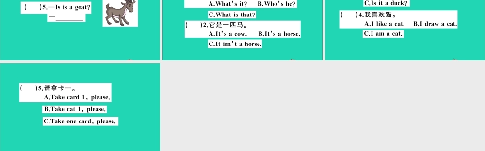 三年级英语上册 Unit 7 it's a dog作业课件 湘少版-湘少版小学三年级上册英语课件