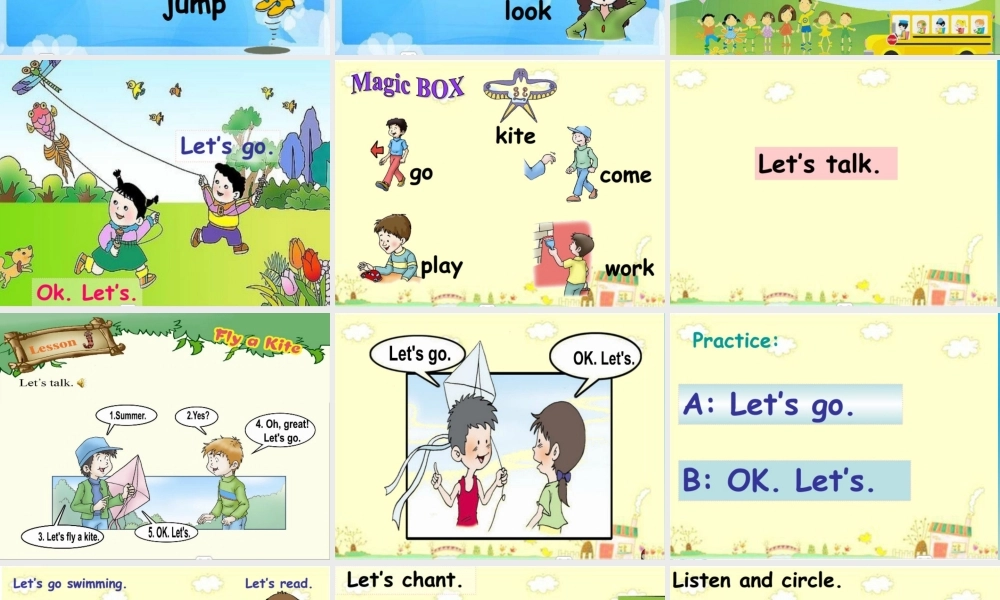 三年级英语下册 Lesson J Fly a kite课件1 川教版（三起）-川教版小学三年级下册英语课件