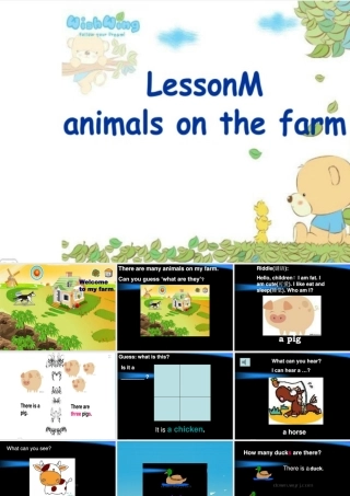 三年级英语下册 Lesson M Animals on the farm课件1 川教版（三起）-川教版小学三年级下册英语课件