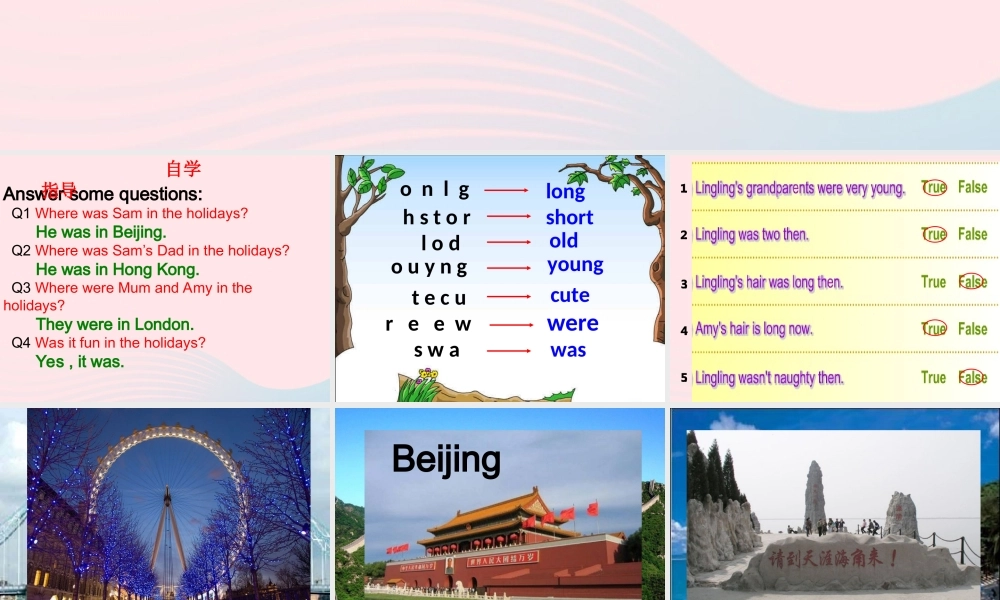 三年级英语下册 module 9 unit2 he was in hong kong课件1 外研版（一起）-外研版小学三年级下册英语课件