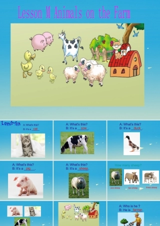 三年级英语下册 Lesson M Animals on the farm课件2 川教版（三起）-川教版小学三年级下册英语课件