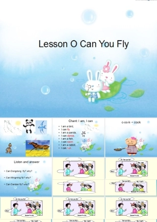 三年级英语下册 Lesson O Can you fly课件2 川教版（三起）-川教版小学三年级下册英语课件