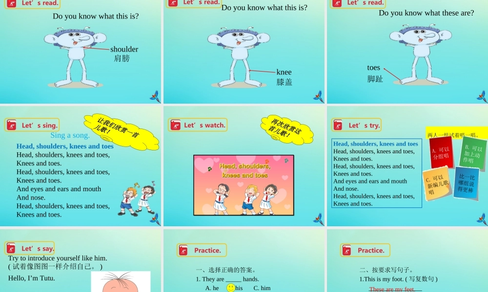 三年级英语下册 Moudle 4 Things we enjoy Unit 10 Funny Cartoons（第2课时）课件 牛津深圳版-牛津深圳版小学三年级下册英语课件