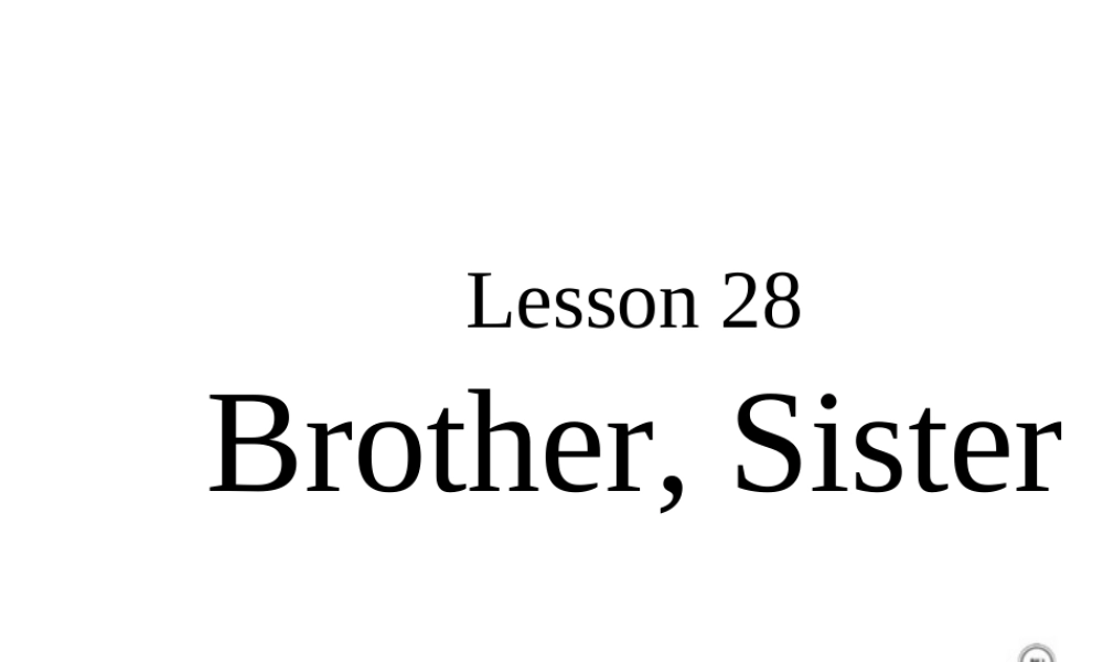 三年级英语上册 unit4 lesson28Brother Sistery课件 冀教版