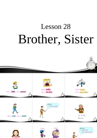 三年级英语上册 unit4 lesson28Brother Sistery课件 冀教版