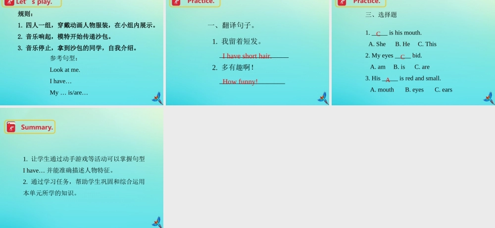 三年级英语下册 Moudle 4 Things we enjoy Unit 10 Funny Cartoons（第3课时）课件 牛津深圳版-牛津深圳版小学三年级下册英语课件