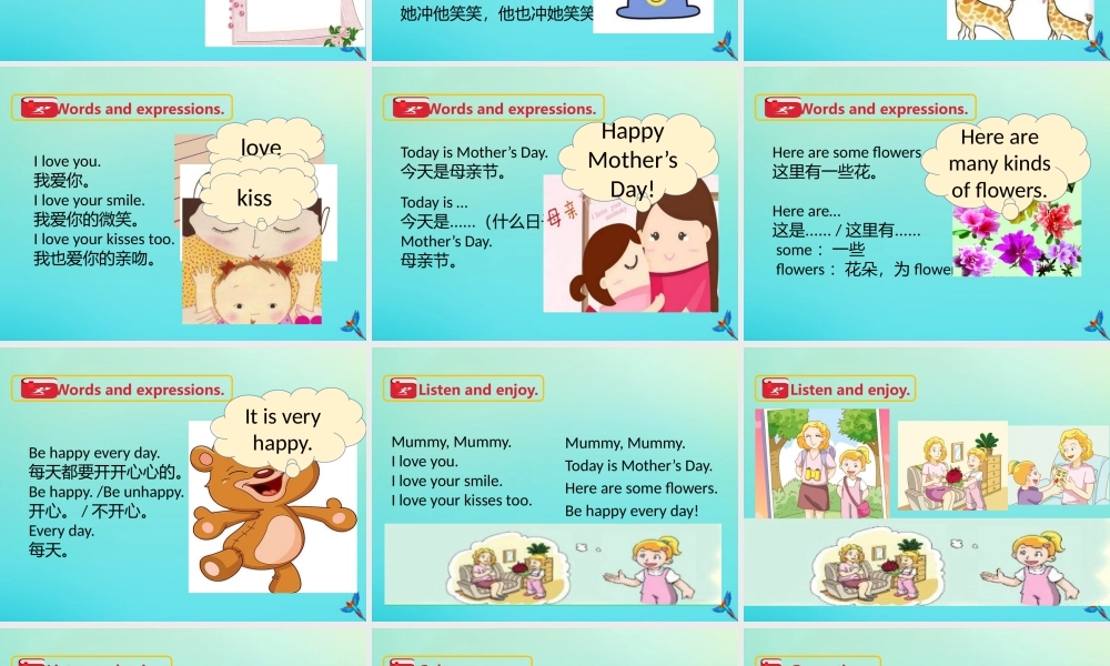 三年级英语下册 Moudle 4 Things we enjoy Unit 11 Mother's day（第3课时）课件 牛津深圳版-牛津深圳版小学三年级下册英语课件