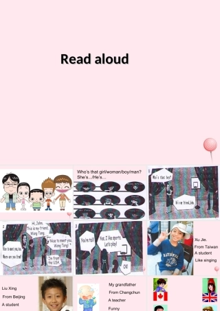 三年级英语下册 Recycle 1 Read aloud教学课件2 人教PEP-人教PEP小学三年级下册英语课件