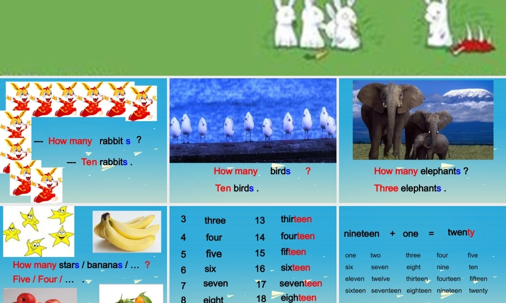 三年级英语下册 Lesson V How many rabbits课件 川教版（三起）-川教版小学三年级下册英语课件