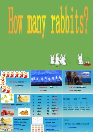 三年级英语下册 Lesson V How many rabbits课件 川教版（三起）-川教版小学三年级下册英语课件