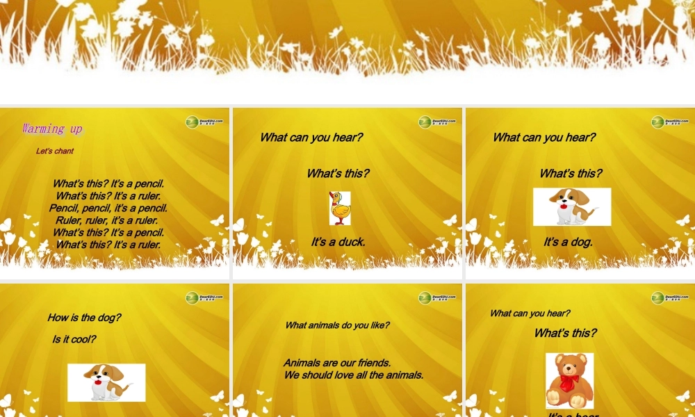 三年级英语上册 Unit4 We love animals第一课时课件 人教PEP（标准版）