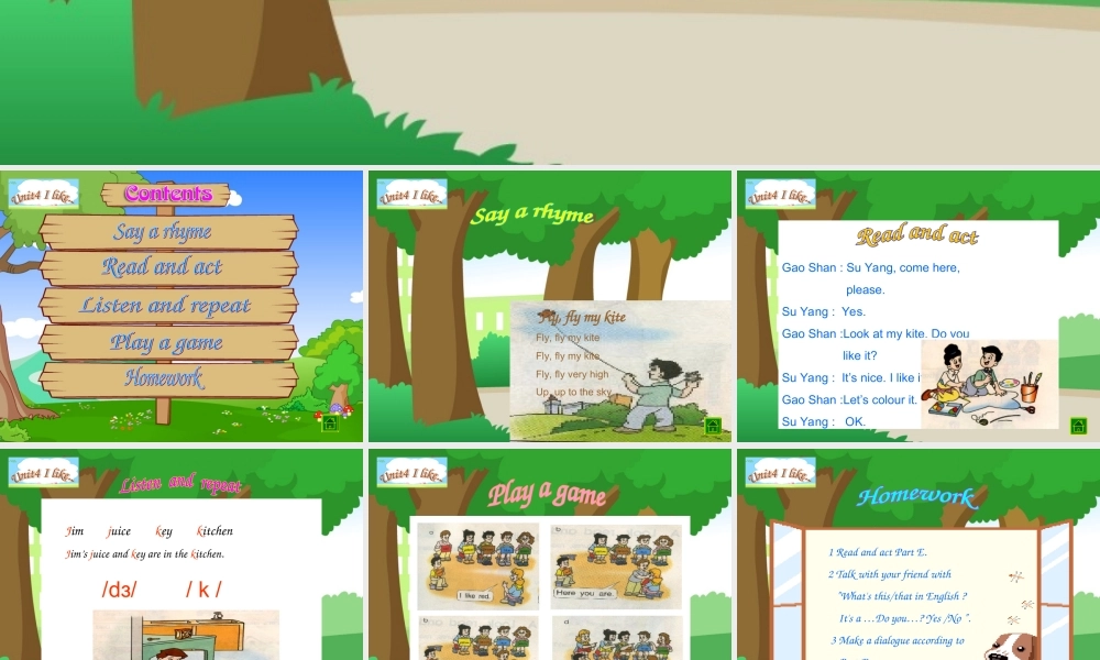 三年级英语上册 Unit4 第四课时课件 苏教牛津版