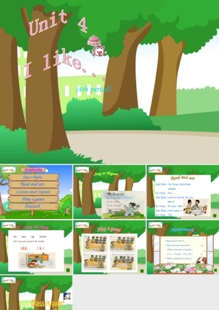 三年级英语上册 Unit4 第四课时课件 苏教牛津版