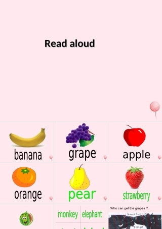 三年级英语下册 Recycle 2 Read aloud教学课件 人教PEP-人教PEP小学三年级下册英语课件