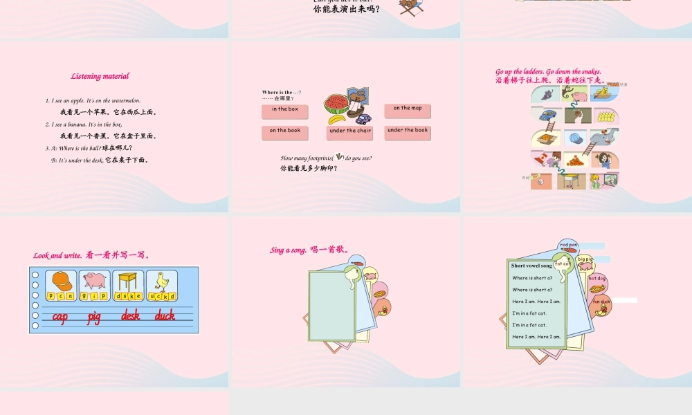 三年级英语下册 Recycle 2教学课件 人教PEP-人教PEP小学三年级下册英语课件