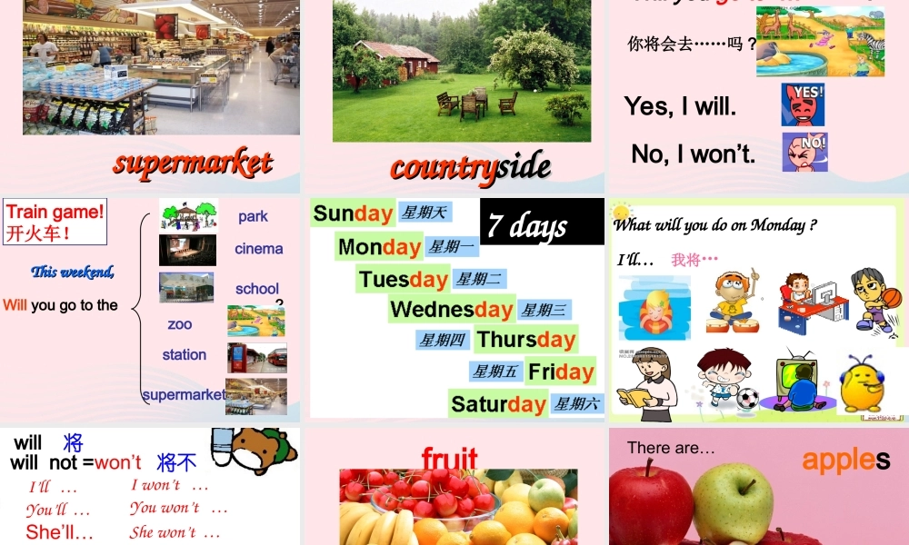 三年级英语下册 review module unit 1 will you go swimming课件 外研版（一起）-外研版小学三年级下册英语课件