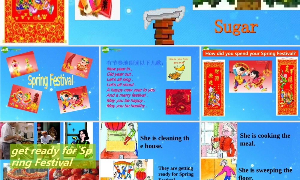 三年级英语下册 Spring festival and christmas课件 人教新起点版