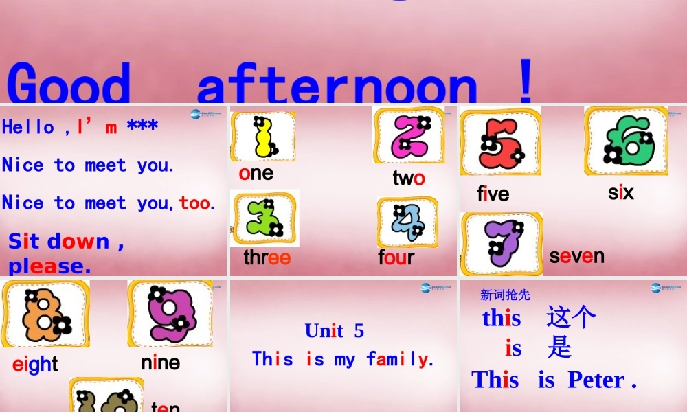 三年级英语上册 Unit5 This is my family课件1 （新版）湘少版