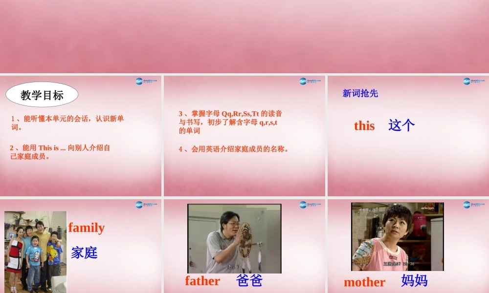 三年级英语上册 Unit5 This is my family课件2 （新版）湘少版