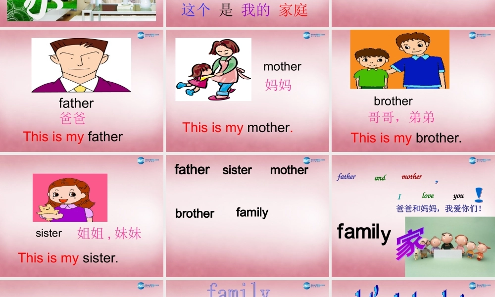 三年级英语上册 Unit5 This is my family课件6 （新版）湘少版