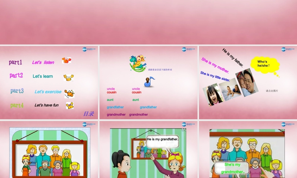 三年级英语上册 Unit5 This is my family课件7 （新版）湘少版