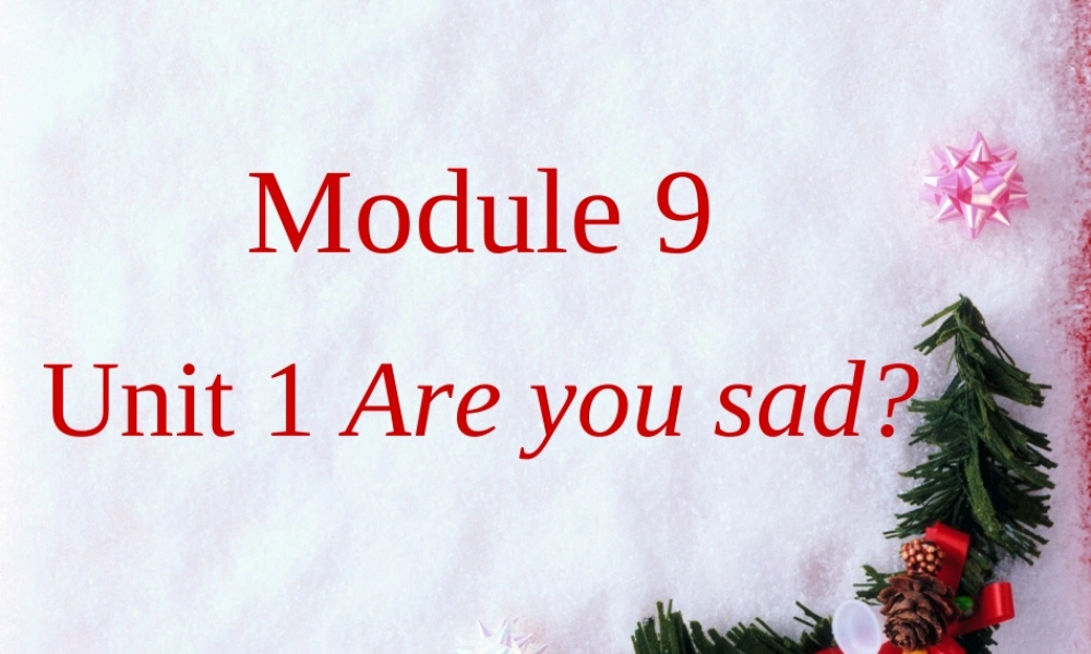 三年级英语下册 m9 Unit 1 Are you sad课件 外研版