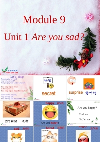 三年级英语下册 m9 Unit 1 Are you sad课件 外研版