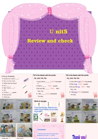 三年级英语上册 Unit5 第四课时课件 苏教牛津版