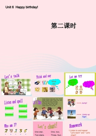 三年级英语上册 Unit6 Happy birthday第二课时课件 人教PEP-人教PEP小学三年级上册英语课件
