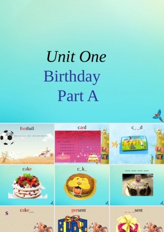 三年级英语下册 Unit 1 Birthday Part A课件1 闽教版（三起）-闽教版小学三年级下册英语课件