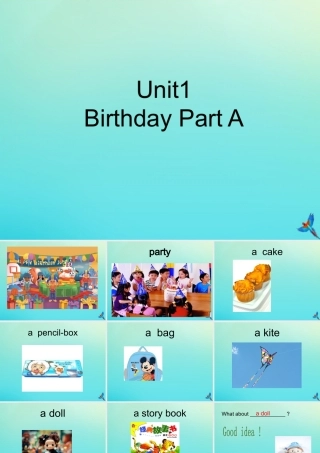 三年级英语下册 Unit 1 Birthday Part A课件2 闽教版（三起）-闽教版小学三年级下册英语课件