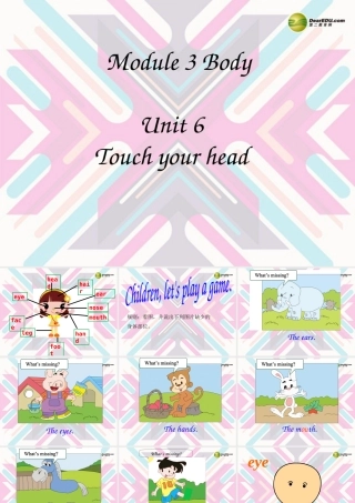 三年级英语上册 Unit6 touch your head课件 广州版