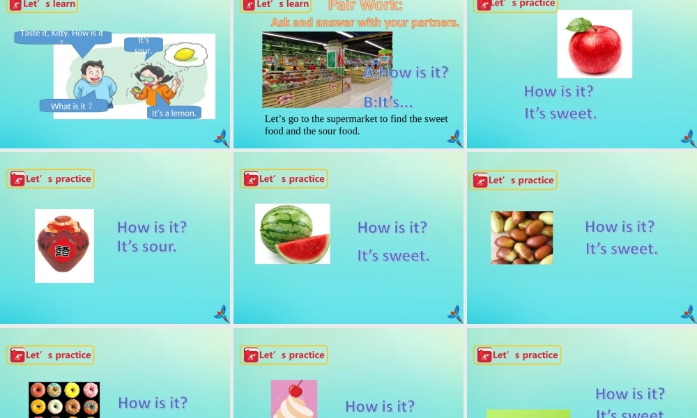 三年级英语下册 Module 1 Using my five senses Unit 2 Tastes（第1课时）课件 牛津深圳版-牛津深圳版小学三年级下册英语课件