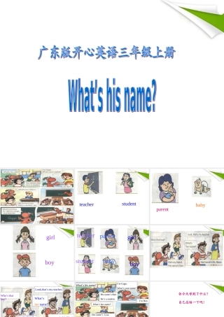 三年级英语上册 Unit6(3)课件 广东版开心
