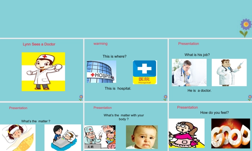 三年级英语下册 Unit 1 How do you feel Lesson 6 Lynn Sees a Doctor课件 冀教版（一起）-冀教版小学三年级下册英语课件