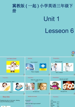 三年级英语下册 Unit 1 How do you feel Lesson 6 Lynn Sees a Doctor课件 冀教版（一起）-冀教版小学三年级下册英语课件