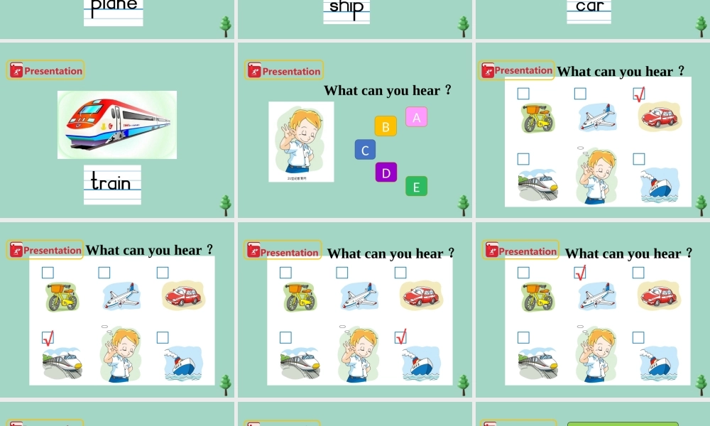三年级英语下册 Module 1 Using my five senses Unit 3 Sounds（第1课时）课件 牛津深圳版-牛津深圳版小学三年级下册英语课件
