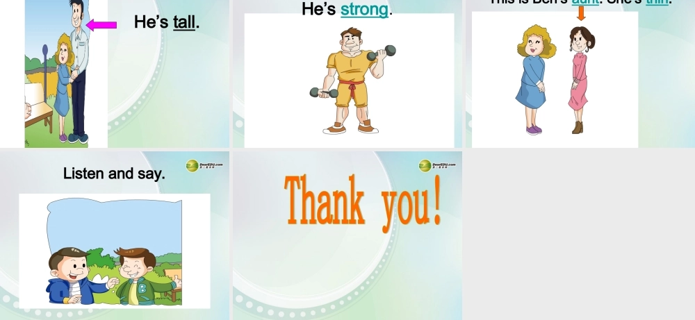 三年级英语上册 unit8 Who's that lady课件 广州版