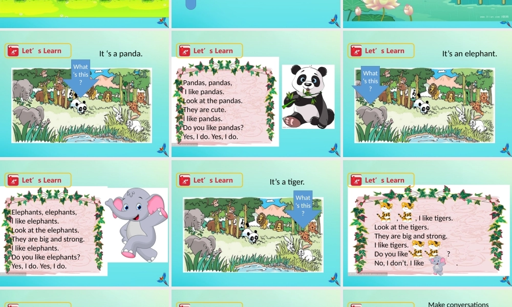 三年级英语下册 Module 2 My favourite things Unit 4 Animals in the zoo（第3课时）课件 牛津深圳版-牛津深圳版小学三年级下册英语课件