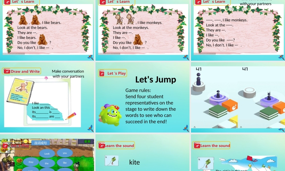 三年级英语下册 Module 2 My favourite things Unit 4 Animals in the zoo（第3课时）课件 牛津深圳版-牛津深圳版小学三年级下册英语课件