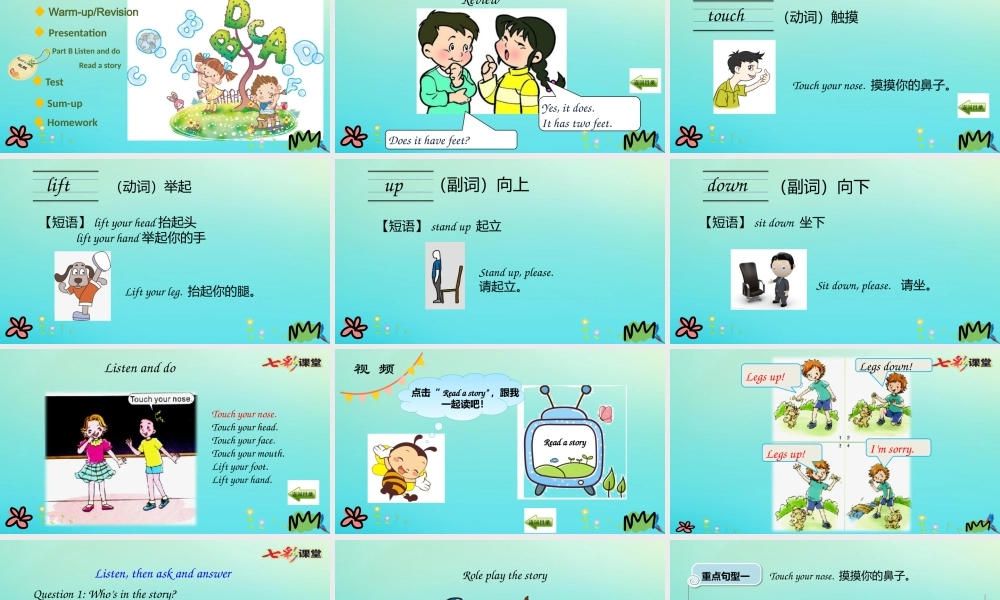 三年级英语下册 Unit 1 My Body（第4课时）课件 陕旅版（三起）-陕旅版小学三年级下册英语课件